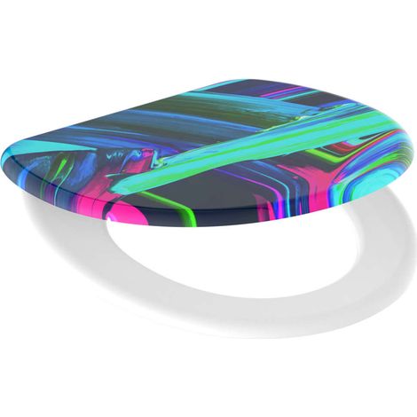 SCH√úTTE Siège de toilette avec fermeture en douceur NEON PAINT (1/5)