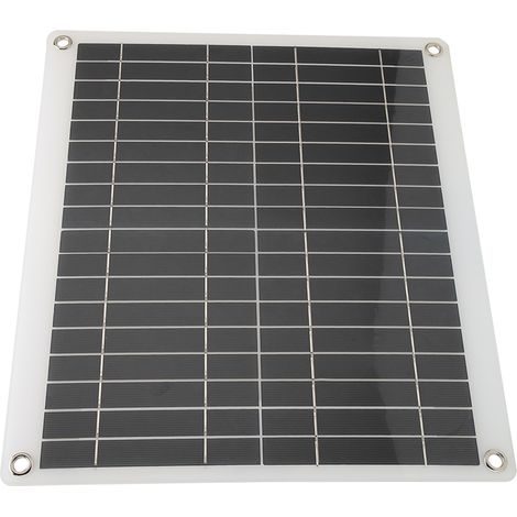 Panneau solaire flexible polycristallin portable de 25 W pour recharger les batteries lors de vos voyages, camping et camping-cars. (1/5)