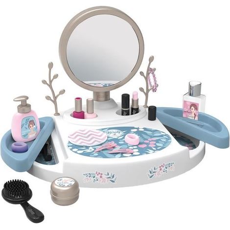 Smoby - My beauty studio - Coiffeuse sur table avec miroir inclinable et amovible - 15 accessoires factices - Fabrication française (1/5)