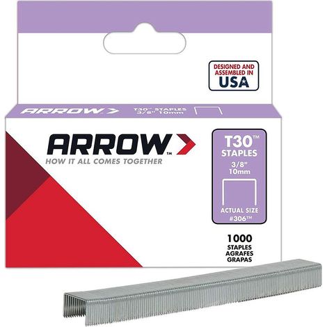 Grapas T30 Cajas de 1000 Grapas Longitud de Patas: 10 mm