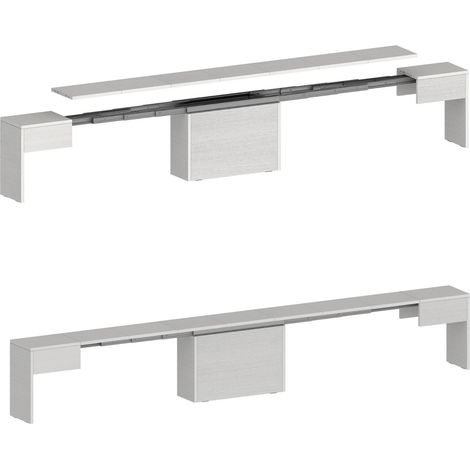 Banc de Musculation Quedan, Charge 400 kg, Structure Bois Noble Made in Italy, 25x290x45h cm Blanc