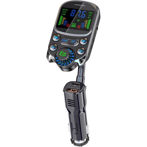 Lecteur MP3 Bluetooth pour voiture, chargeur de carte USB, support de montage, réglage du son (1/5)