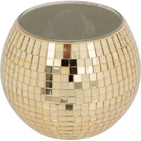 Portacandele disco ball d.10cm in vetro assortito - Feeric lights & christmas