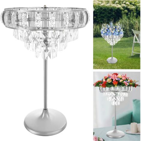 Support de Fleurs de Mariage, Matériau Acrylique et Fer, Dimensions 42cm x 60cm, Diamètre de Base 24cm, Style Moderne, Sur Table/Sol (1/5)
