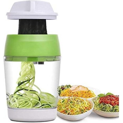 Coupe-Légumes, Plastique ABS et Acier Inoxydable 304 de qualité Alimentaire Coupe-Légumes en Spirale Hachoir à Légumes Durable Facile à Utiliser Hachoir à Aliments Tambour Machine (1/5)