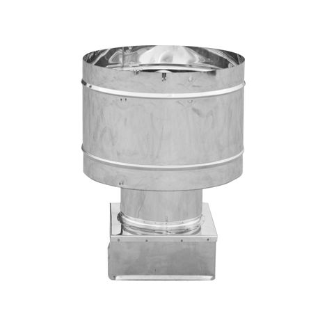 FUMAIOLO 4 VENTI BASE QUADRA ACCIAIO INOX- mm 320x320- DK- pezzi 1