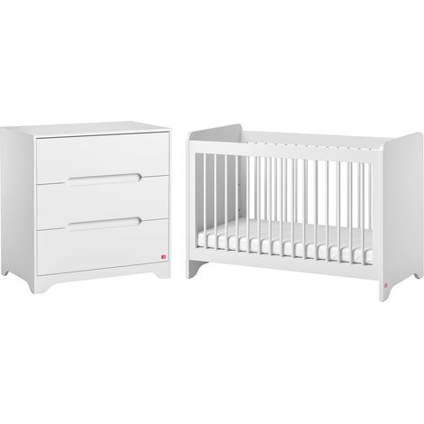 Lettino 60x120 e cassettiera 3 cassetti Vox Ova Bianco (1/4)