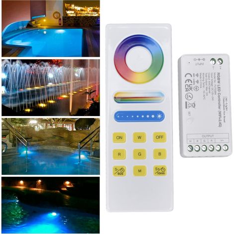 Kit de télécommande ultra-mince pour éclairage sous-marin RGB, compatible avec les applications WiFi 2,4 GHz et fonctionnant sous DC 12V24V. (1/5)