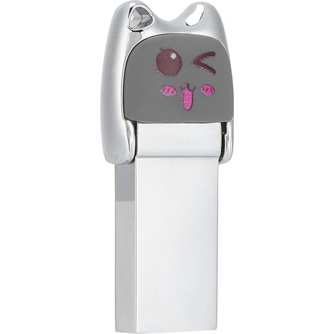 Clé USB 3.0 Type-C haute vitesse Mini clé USB pour ordinateur, téléphone portable, tablette, imprimante - Clé USB double usage - Écouteurs - Motif fille mignonne 32 Go - 3.0 (1/5)