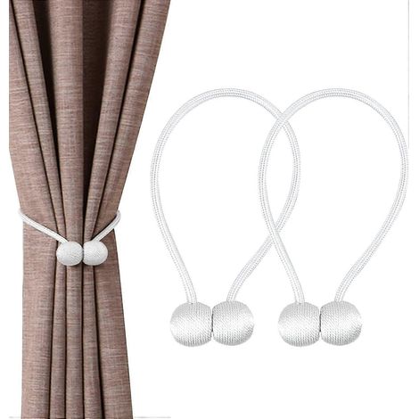 40 cm (16 Zoll) lange magnetische Gardinenhalter, dekorative Seil-Gardinenclips, Fenster-Gardinenbefestigungen