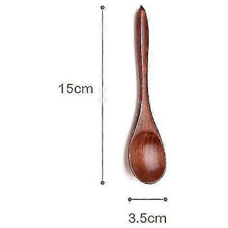 Lot de 6 petites cuillères en bois, 6 cuillères à café en bois, ustensiles de service en bois pour la cuisine (1/5)
