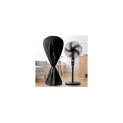 Housse de ventilateur électrique étanche anti poussière et anti humidité avec Velcro pour intérieur ou extérieur, noir