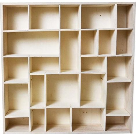 Etagère bois 24 cases 45 x 45 cm (1/2)