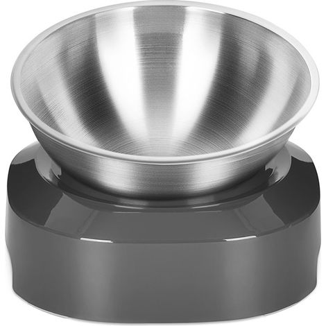 Gamelle Chien Chat Surélevé en Acier Inoxydable, pour Chat & Chien d'alimentation, Antidérapants sans Déversement-Bol Unique (1/5)
