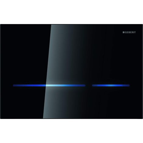 Geberit – Pulsante Geberit Sigma80, per doppio volume di scarico: vetro nero, 242.618.Sg.1) (1/4)