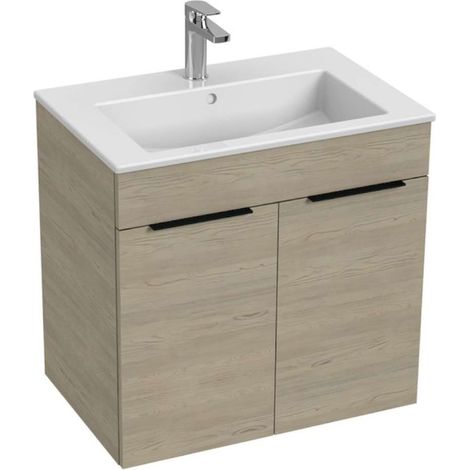 Jika Cube - Mobiletto con lavabo 65x43x61 cm, frassino H4536011765141 (1/2)