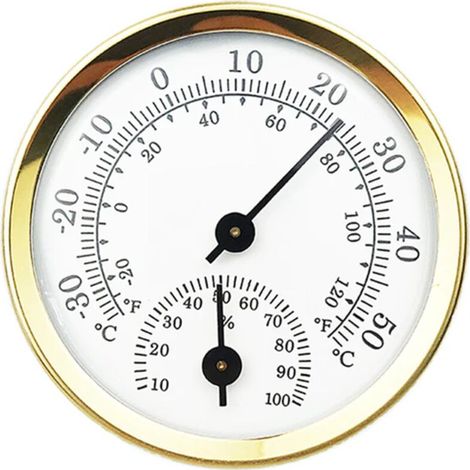 58-mm-Analog-Thermometer/Hygrometer für den Innenbereich zur Messung von Temperatur und Luftfeuchtigkeit im Haushalt