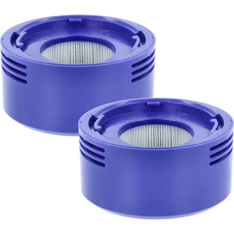 vhbw 2x Filter compatible with Dyson V7 Motorhead, V7, V7 Animal, V7 Auto + Boot, V7 Trigger Vacuum Cleaner - post-motor HEPA-filter White Purple