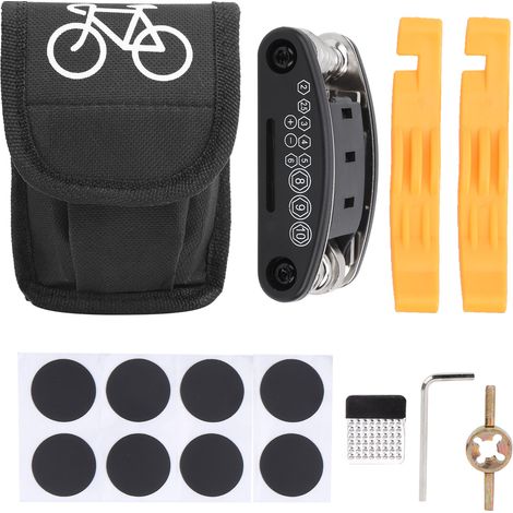 Kit de Réparation Polyvalent pour Pneu de Vélo 16 en 1 avec Sac - Outil de Réparation de Crevaison (1/5)
