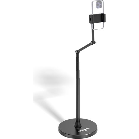 Support de Téléphone de Sol, Réglable, pour Bureau, Table ou Chevet, avec Pince de Fixation, Compatible avec 17 16e 16 15 Pro Max Plus 14 13 12 11 X XS Galaxy S25 S24 S23 Ultra Pixel 9 8 7 Pro pour Vi (1/5)