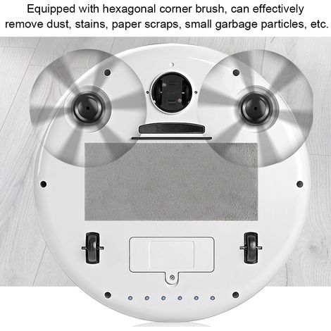 Ensemble aspirateur robot multifonctionnel intelligent à lumière ultraviolette pour la maison et le bureau (blanc) (1/5)