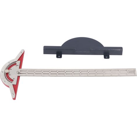 Rapporteur d'angle en alliage d'aluminium, règle en T de bordure pour menuisiers, étudiants, architectes et designers - 38 cm (1/5)