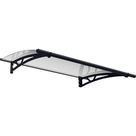 Patio Cover Altair Door Awning Canopy 1500 Clear - Acrylic - L150.5 x W91.5 x H17.5 cm - Grey