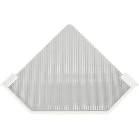 Acryl-Badezimmerregal ohne Bohren, Aluminium-Wandregal, schwebendes Dreieckregal (1/5)