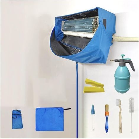Housse de nettoyage de climatiseur Split 1-3P avec kit de nettoyage de pistolet à eau haute pression Kit de nettoyage de climatisation mural (Color : Kit 1, Size : L(1-3P)) (1/5)