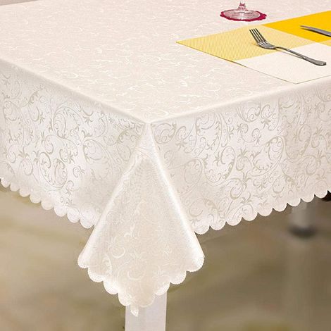 Nappe rectangulaire Anti-Taches, Anti-brûlure, Anti-éclaboussures et Nappe de table/blanc/90 x 150 cm (1/5)