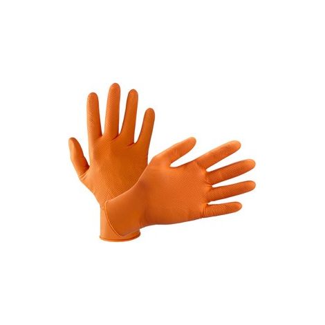 Guanti Nitrile Arancio Saratoga - Colori Lubens: L
