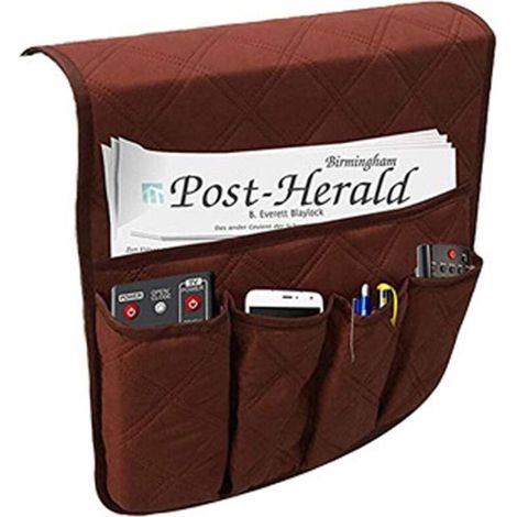 Sac suspendu pour accoudoir de canapé, sac de chevet pratique, sac de rangement créatif.. (1/5)