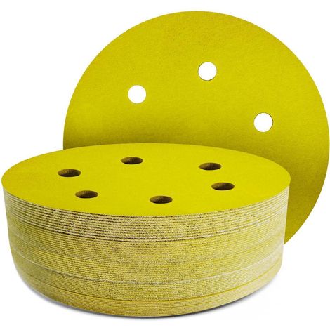 50x Klett Schleifpapier 150mm P320 6-Loch für Exzenterschleifer (1/5)