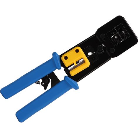 Präzises und wirtschaftliches Multifunktions-Ethernet-Crimpwerkzeug, Crimpwerkzeug für RJ45 RJ12 CAT5 CAT5e-Stecker, manuell und robust. (1/5)