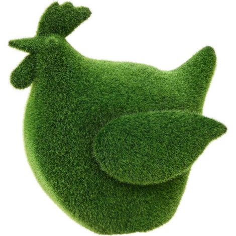 Poule Déco Extérieur "Grass" 25cm Vert