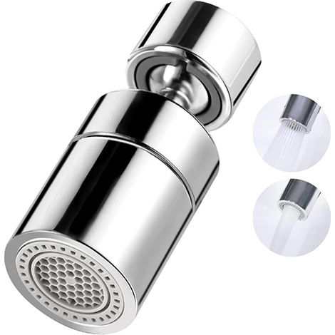 Pivotant Aérateurs de Robinet M22/M24 Mousseur Économiseur d'Eau Modes Embout Cuisine Rotatif 360° 1 pcs 360 2 (1/4)