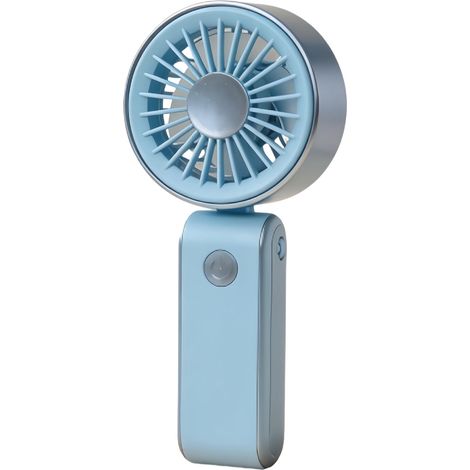 Rechargeable Handheld Folding Fan, 3-Speed Portable Cooling Fan, Easy Carry for Outdoor Work & Travel,Blue (1/5)