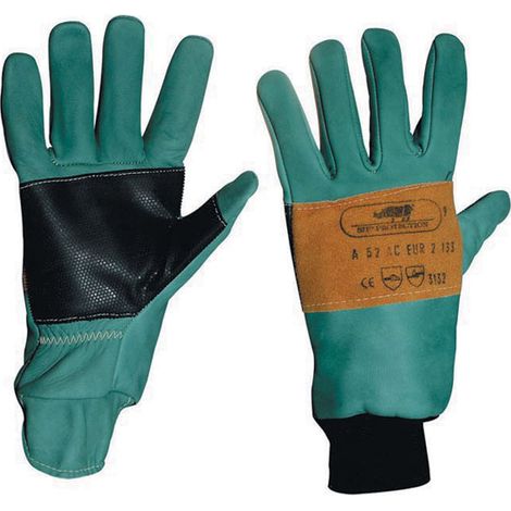 NARA, Kettensägen-Handschuh, EN 381-4, Leder mit Schnittschutzeinlage, Gr. 10
