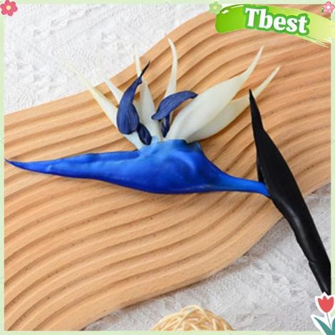 Tbest Fleurs artificielles oiseau de paradis Fleurs artificielles oiseau du paradis, plantes décoratives luminaire kit Bleue (1/5)