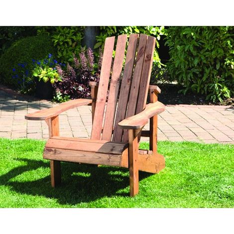 Charles Taylor Wooden Garden Adirondack Chair Seat Lounger Armchair (1/4)