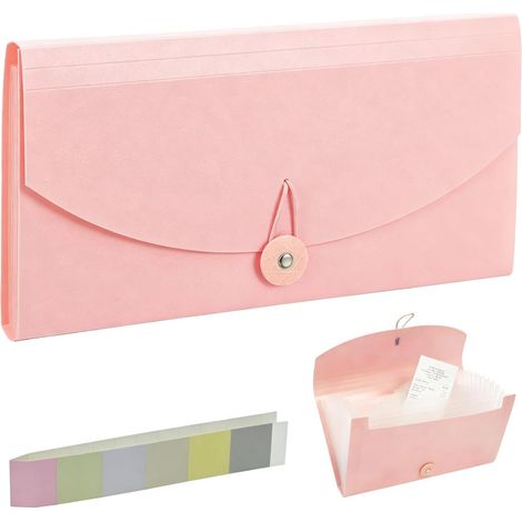 Trieur Document 13 Compartiments, Dossier Rangement Documents (Rose) (1/5)