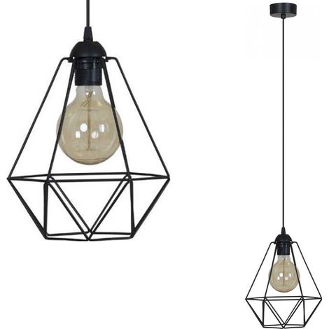 LÁMPARA DE TECHO COLGANTE DE ALAMBRE EDISON DIAMOND LOFT (1/5)