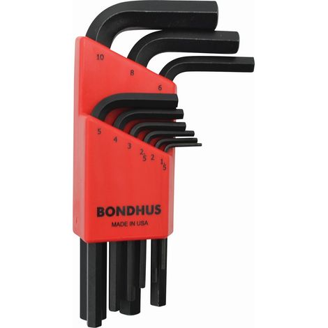 Set mit 9 Winkelschraubenschlüsseln in metrisch 1,5-10mm  Bondhus 12299
