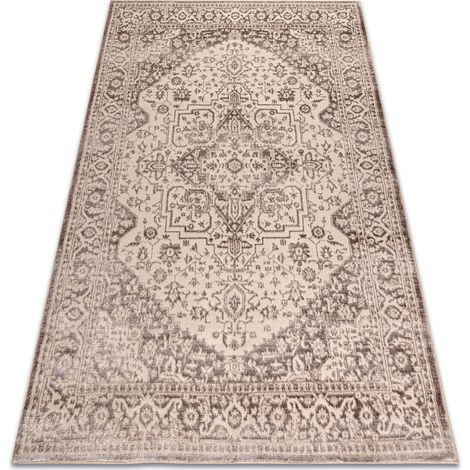 Teppich AURA J2818 beige - Rahmen, Ornament, strukturell, modern beige 240x330 cm (1/5)