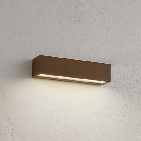 [NEUWERTIG] B-Ware Lucande Außenwandleuchte Lengo LED Gartenlampe Wandleuchte braun IP65 3000K (1/2)