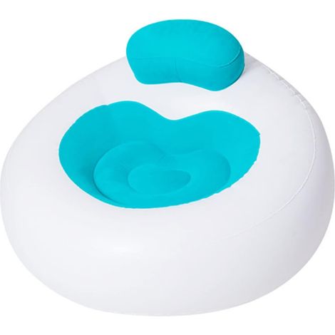 Canapé gonflable d'amour d'intérieur, pause déjeuner pliable de loisirs extérieurs simples de PVC avec le fauteuil inclinable paresseux de coussins, canapé paresseux de flocage de sofa (1/2)