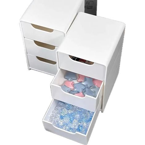 Boîte de rangement de bureau pour la maison, conception à plusieurs compartiments, étanche et résistante à l'humidité, adaptée aux cosmétiques de coiffeuse.