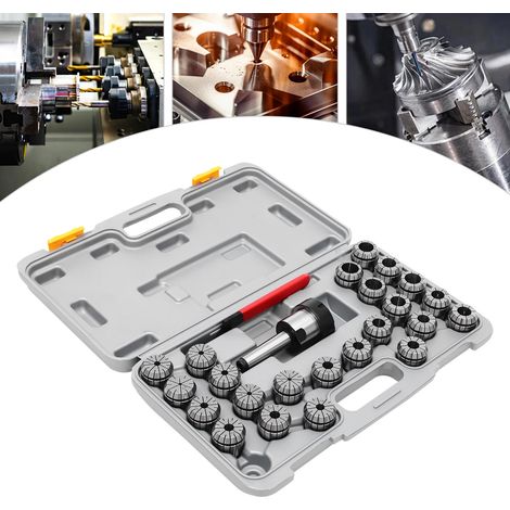 23pcs collets set MK3 collets collets ER40 Ø 4 - 26mm + clé , Dureté: 48-52