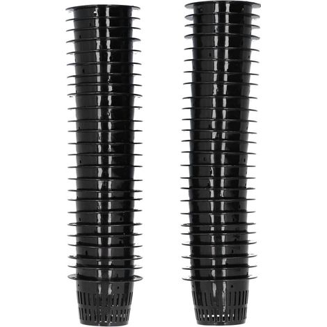50 pièces panier de plantation pot en maille plante ronde cultiver des conteneurs hydroponiques fixateur de racine (1/5)