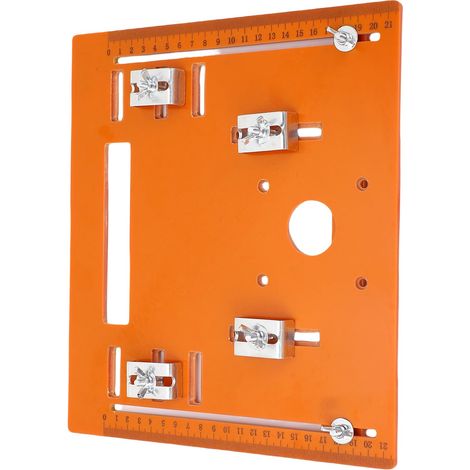 Plaque de Base de la Machine de Coupe du Bois, Plaque de Base de Scie Circulaire 0-19cm Plage de Coupe 28x25 Cm Marquage à l'échelle Transparente pour le Travail du Bois (1/4)